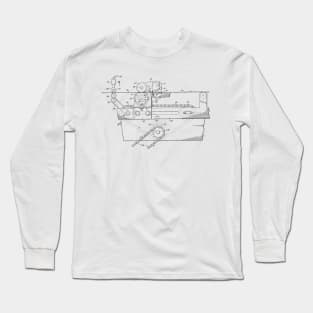 Manufacture for use of labels for bottles Vintage Patent Hand Drawing Long Sleeve T-Shirt